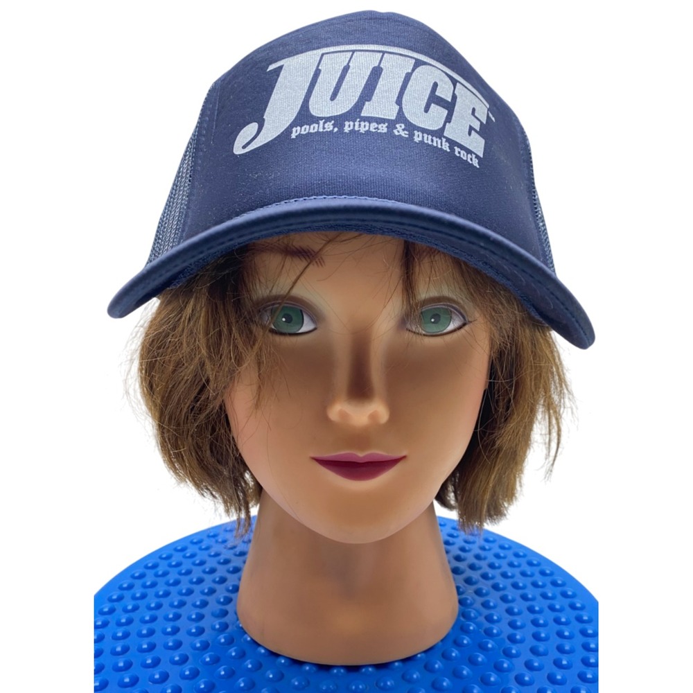 NEW JUICE‎ Blue Mesh Skater Snapback Adjustable Trucker Hat Cap by OTTO